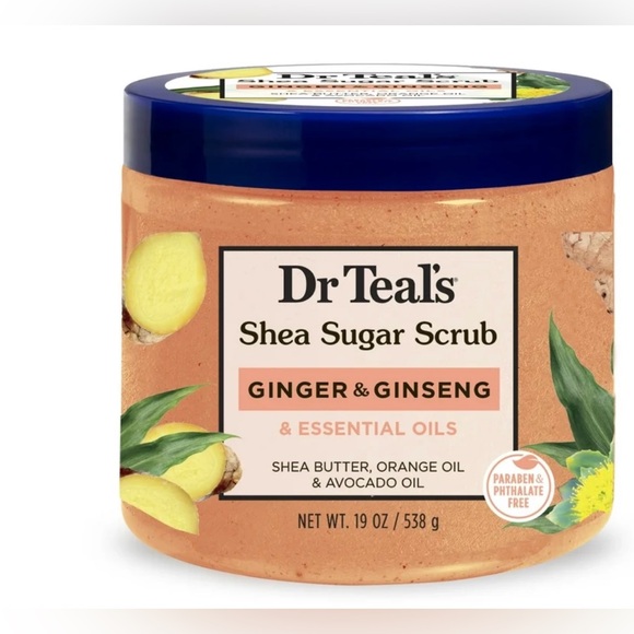 Dr Teal's Shea Sugar Body Scrub with Ginger, Ginseng & Essential Oil 19 oz. - Picture 1 of 8